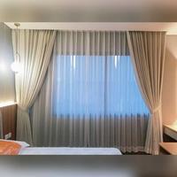 Gambar Gratis poni 6 gelombang /Gratis Vitrase Beli 2 gorden warna Putih bersih tebal blackout 90% anti sinar matahari Premium Terbaik - L280xT200 dari Iconic Thread undefined 2 Tokopedia