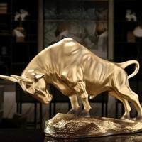 Gambar Barang Berkualitas Dekorasi Patung Banteng Wall Street Amerika Lambang Kesuksesan Mewah dari Joy Display undefined 2 Tokopedia