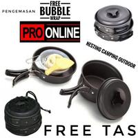 Gambar Satu Set Alat Masak Panci Kemping Gunung Sy-200 Nesting 2 Person Camping Outdoor Traveling dari taisanort undefined 1 Tokopedia
