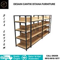 Gambar 1 Set Rak Warung Toko Sembako Kayu Besi Minimalis - 3 RAK dari kyraathings undefined 1 Tokopedia
