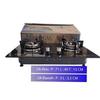 Gambar [ Progas ] Kompor Gas Kaca / Tanam Progas 2 Tungku - Full Burner dari Ini ituh undefined 3 Tokopedia