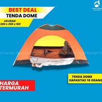Gambar tenda dome 10 orang 300x300x170 tenda camping kemah besar [Bisa Cod] dari gerai camp undefined 5 Tokopedia