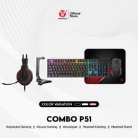 Gambar Fantech 5in1 Combo P51 Paket Gaming Keyboard Mouse Headset Mousepad - Putih dari Starcomp Semarang undefined 2 Tokopedia