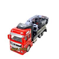 Gambar Mainan Die Cast Metal Truck Derek + Mobil Sport 2211-13 Pull Back - Tanpa Bubble dari vauger toys store undefined 5 Tokopedia