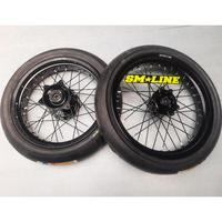 Gambar TERALAND Promo Ban set Supermoto CRF 150 Ban CRF Supermoto Ban IRC fasti 1 soft compound Velg expedition dari TERALAND STORE undefined 3 Tokopedia