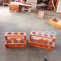Gambar TERLARIS rak kayu tempat penyimpanan minyak/gelas Oz/pop ice/cup jus/botol minuman /susun 2 tingkat untuk jualan tempat minuman gelas/wadah botol untuk di dapur/wooden rak oil sauce penyimpanan minyak minimalis rak botol - 6 lubang dari NGELAPAK ID1 undefined 5 Tokopedia