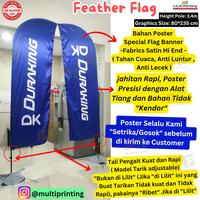 Gambar Flying Banner custom + Feather Flag / Feather Banner + Cetak poster textile - Poster 1 sisi dari Multi Printing Group undefined 5 Tokopedia