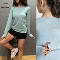 Gambar Kaos Olahraga Wanita Lengan Panjang (02 Longsleeve Top 8 Warna) - Flat Black, M dari Bosshoppingsid undefined 5 Tokopedia