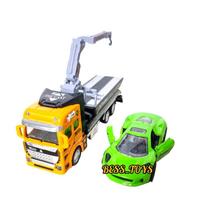 Gambar Mainan Die Cast Metal Truck Derek + Mobil Sport 2211-13 Pull Back - Tanpa Bubble dari vauger toys store undefined 2 Tokopedia
