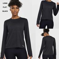 Gambar Kaos Olahraga Wanita Lengan Panjang (02 Longsleeve Top 8 Warna) - Flat Black, M dari Bosshoppingsid undefined 3 Tokopedia