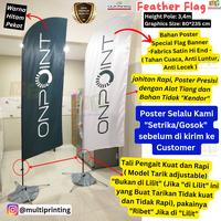Gambar Flying Banner custom + Feather Flag / Feather Banner + Cetak poster textile - Poster 1 sisi dari Multi Printing Group undefined 3 Tokopedia