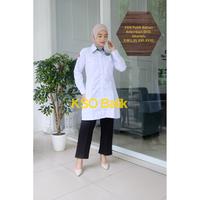 Gambar TUNIK PDH KEMENAG WANITA Lengan PANJANG Bahan American Drill / Baju Putih pppk / Seragam putih asn dan pns / KEMENAG LIST IJO - S dari KSO BATIK undefined 4 Tokopedia