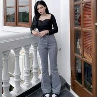 Gambar New Highwaist Lily Cutbray Jeans Wanita Celana Panjang Denim Cutbray Terlaris - Cutrbay Hitam, 27 dari sankuastor undefined 2 Tokopedia
