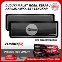 Gambar FUSION R Tempat Dudukan Tatakan Plat Nomor Mobil Hitam Akrilik Mika Frame SET Depan Belakang Premium - Hitam dari Juara Automative undefined 1 Tokopedia