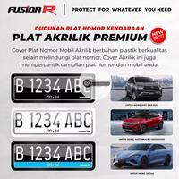 Gambar FUSION R Tempat Dudukan Tatakan Plat Nomor Mobil Hitam Akrilik Mika Frame SET Depan Belakang Premium - Hitam dari Juara Automative undefined 2 Tokopedia