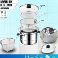 Gambar BWI Deep Fryer Penggorengan Panci Rebus Stainless Steel Saringan Makanan Kentang COD Anti Karat - 2IN1 MINI dari IN SAJI SUKA RASA undefined 2 Tokopedia