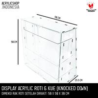 Gambar DISPLAY ROTI / KUE / DISPLAY ACRYLIC / AKRILIK ETALASE / RAK MAKANAN dari Racks Storeku undefined 3 Tokopedia