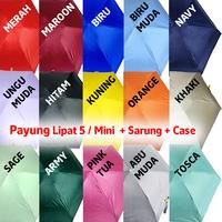 Gambar payung  lipat 5 custom sablon full warna souvenir merchandise promosi - 3 Sisi, diatas 100pcs dari Kios Githa undefined 3 Tokopedia