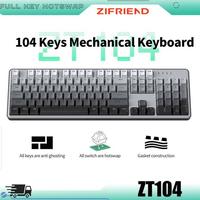 Gambar Zifriend Zt104 Keyboard Mekanik Gradien 104 Tombol Keyboard Berkabel Struktur Gasket Full-Key Hot Swappable Noah Silver/Mute Switches Gaming Keyboard All Keys Anti-Ghosting Murah dari Miss Joo undefined 1 Tokopedia