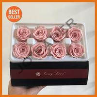 Gambar [8 pcs] preserved rose 4-5 cm dia / mawar abadi eternal dried flower best produk - White dari Grizee Mall Store undefined 3 Tokopedia