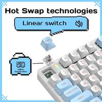 Gambar Furycube G87 87 Keys Gasket Mechanical Keyboard 85% Layout Design Gaming Keyboard Spherical Keycap White Light Full Key Hot-Swap Noah Silver Linear Switch All Keys Anti-Ghosting For Win/Mac Murah dari Miss Joo undefined 3 Tokopedia