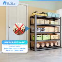 Gambar Rak Gudang Serbaguna Besi Anti Karat Terbuka 3 Sampai 6 Tingkat Rak Serbaguna Penyimpanan Gudang Susun Ambalan Tingkat Rak Gudang Minimalis Penyimpanan Barang Kantor dan Rumah Aesthetic - 3 Tingkat-White(70x40x80) dari Work Space ID undefined 3 Tokopedia
