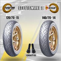 Gambar Sepasang Ban YAMAHA XMAX - DUNLOP SCOOTSMART 120/70-15 & 140/70-14 dari KHAYTIRE BOGOR undefined 1 Tokopedia