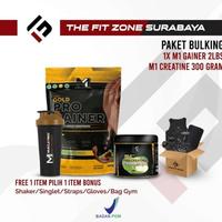 Gambar NEW PAKET BULKING Muscle First Pro Gainer 2 Lbs + M1 Creatine 300 Gram CHOCO MINT-CREATINE APPLE [terbaik] dari zelena-shop undefined 1 Tokopedia
