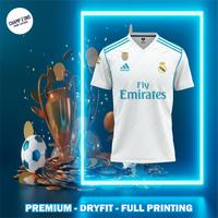 Gambar Jersey Baju Real Madrid Home 2017-2018 Lengan Pendek, Free custom nama dan nomor untuk dewasa dan anak anak - ATASAN , S KIDS  dari Jersey Factory Indonesia undefined 2 Tokopedia