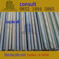 Gambar As Drat M6 x 1 meter / Long Drat M6 / Rod Drat M6 / As Drat halus / Thread Rot Grosir lebih Murah dari PT JULIS KONSTRUKSI TEKNIK undefined 1 Tokopedia