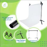 Gambar PAKET MINI BACKGROUND STAND - PVC BACKGROUND 60 CM + BACKGROUND STAND  Foto - A1 Cream dari Pixmix Store undefined 2 Tokopedia