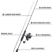 Gambar Terbaru Sougayilang Joran Wader Super Lentur 1 Set Lengkap Pancing Dan Memancing Set 1.8M 2.1M Pemintalan Memancing Rod Dengan 5.0:1 Rasio Gear 12 + 1BB Pemintalan Memancing Pening Combo Set Untuk Carp Bass Roda Umpan top dari hygaiss undefined 5 Tokopedia