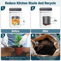 Gambar fc40 kitchen use biodegradation electric food waste composter food waste to fertilizer machine stainless steel with 3l capacity dari beurbebe undefined 1 Tokopedia