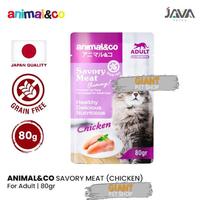 Gambar ANIMAL & CO POUCH 80g 1 DUS ISI 24 POUCH | MAKANAN BASAH ANIMAL & CO - ADULT CHICKEN dari Giant Pet Shop Depok undefined 2 Tokopedia