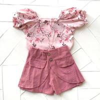 Gambar Baju Bayi Perempuan Setelan Celana Flower Set 6-12 bulan cringkle lengan balon fashion anak bayi cewek Lucu dari Noni Nona Nuni undefined 2 Tokopedia