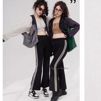 Gambar sportsstyles Celana legging Cutbray D087 2Stripe Jumbo olahraga wanita - Grey, XL dari DMS44 store undefined 4 Tokopedia