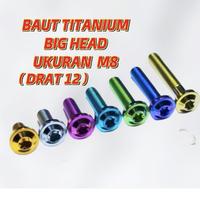 Gambar Baut Titanium M8 Drat 12 Big Head Original Vietnam - 8x60 BIG, BLUE PURPLE dari ymsspeedshop undefined 2 Tokopedia