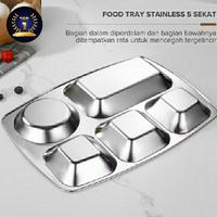 Gambar Tray 5 skat Tempat makanan dengan tutup stainles steel dari Top-1Wahid undefined 3 Tokopedia