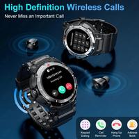 Gambar NFC 2 In 1 Bluetooth Headset Smart Watch TWS Music Talk With Earbuds 4 Hours Of Strong Sound Effects Music Lover Men SmartWatch - black, With Headphones dari CV Angkasa Indah undefined 2 Tokopedia