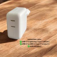 Gambar Charger adaptor iphone ipad 35W dua port USB-C fast charging original - non compact dari Smartcover99 undefined 4 Tokopedia