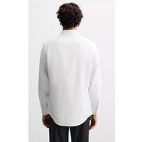 Gambar Z A R A Men Textured Stretch Shirt Kemeja Pria Slim Fit Lengan Panjang White dari WAN-MART undefined 4 Tokopedia