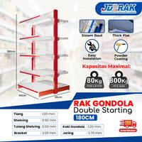 Gambar Rak Swalayan Medan Rak Gondola Rak Minimarket Rak Swalayan Rak Supermarket Double 2 Sisi Starting - starting 1.5m, 90*30cm dari PT. INDUSTRI RAK BAJA undefined 2 Tokopedia