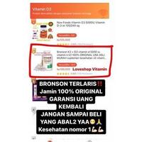 Gambar Terlariss !!! BRONSON VITAMIN D3 K2 5000 10000 IU K2 D3 100% ORIGINAL USA ASLI MURAH suplemen kesehatan vit vitamin original amerika d3 k2 2 in 1 support isi 60 120 caps kapsul tablet vitamin k2 as mk-7 90mcg 10.000iu 10.000 iu USA untuk tulang | LOVESHOP - 5K 120 dari sahkonadevi undefined 3 Tokopedia