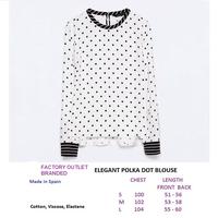 Gambar ZARA ELEGANT POLKA DOT BLOUSE. Made in Spain - S dari fashionmejakarta undefined 2 Tokopedia