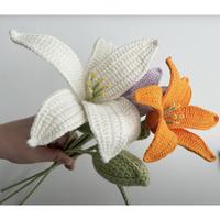 Gambar Crochet Flower Lily Bouquet Handmade - Buket Bunga Lily Rajut Hadiah Birthday Anniversary Graduation - Flower Only dari Jejak Pola undefined 1 Tokopedia