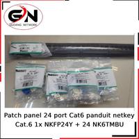 Gambar BEST PRODUK PATCH PANEL 24 PORT CAT6 PANDUIT NETKEY CAT.6 1X NKFP24Y + 24 NK6TMBU SELAMAT BERBELANJA dari GROSIR MITA2 undefined 4 Tokopedia