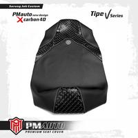 Gambar Sarung Jok Kulit Jok Motor Motif Carbon 4D Pmauto v3 - AEROX OLD,NEW dari pmauto.id undefined 3 Tokopedia
