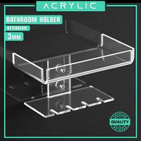 Gambar Acrylic Holder Sikat Gigi Tempel Tembok Rak Tempat Penyimpanan Sabun Dinding S48 dari Unique Official Store undefined 3 Tokopedia