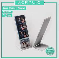 Gambar Acrylic Tent Card  L Shape Holder Tempat Brosur Stand Qris Barcode Display Foto Akrilik Bentuk L C5 - 5x5x15 dari Unique Official Store undefined 3 Tokopedia