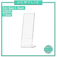 Gambar Acrylic Tent Card  L Shape Holder Tempat Brosur Stand Qris Barcode Display Foto Akrilik Bentuk L C5 - 5x5x15 dari Unique Official Store undefined 1 Tokopedia